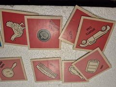 Vintage 1967 Milton Bradley Feeley Meeley Game #4770 Box Poor 23 Cards, 25 Objec
