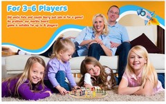 Fast Track Board Game Wooden 3-6 Players Board Game Set with 24 Board Game Piece