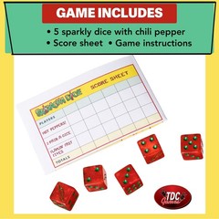 TDC Games Sriracha Dice Game – Flaming Fun for Everyone, Great for Party