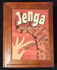 2007 Hasbro Jenga Vintage Bookshelf Edition – Includes Wooden Box & 54 Pieces