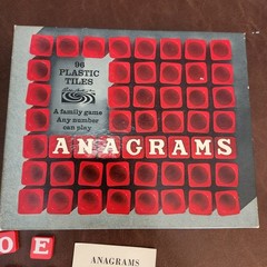 Vintage ANAGRAMS Parker Brothers Game Plastic Tiles, With Instructions RARE!