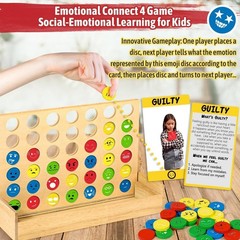 Social Emotional Learning Therapy Games for Kids, w/56 Emotion Cards, Connect…