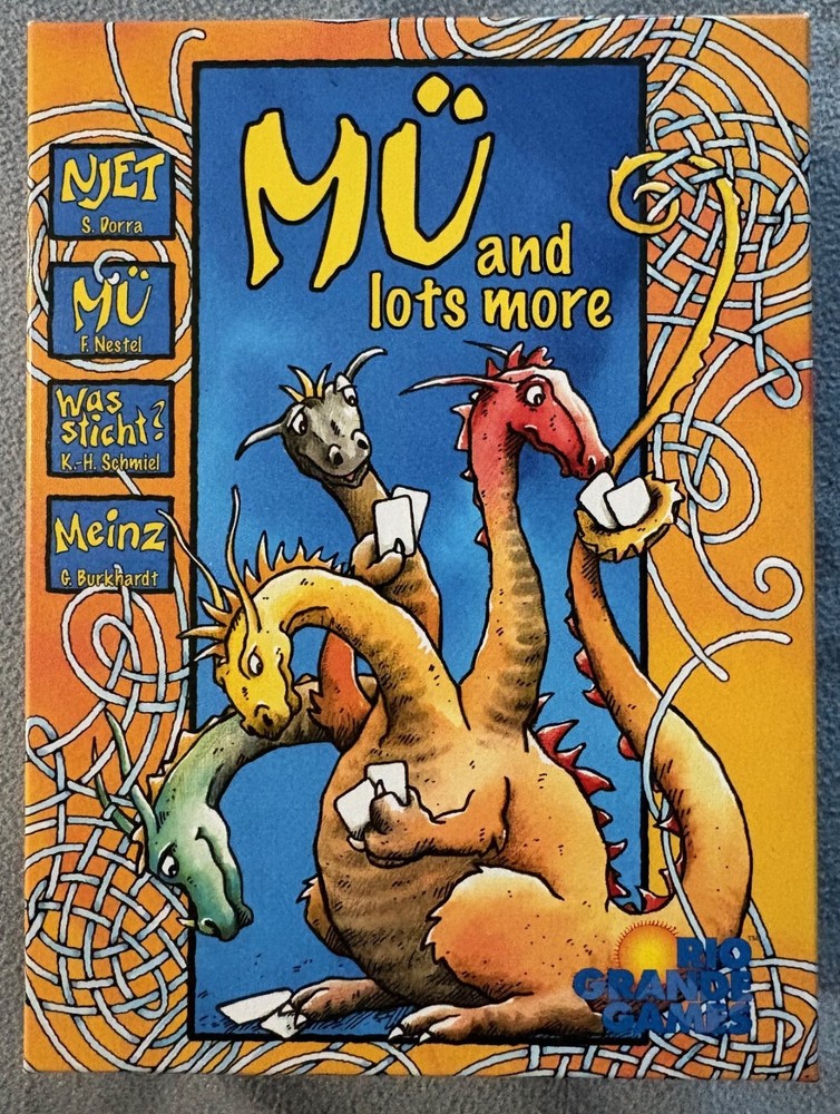Mu and Lots More Complete except rules are a printout; card game Njet Was Sticht