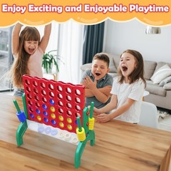 Giant 4-in-A-Row Connect Game – 1.9 FT Jumbo Indoor Outdoor Family Fun, Kids & A