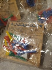 Lot 4 VTG 1987 Cardinal Industries Wooden Peg Games Starburst Tic Tac Toe Magic