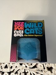 NeeDoh Wild Cats Fuzz Ball BLUE Nee Doh Squishy NEW Authentic Schylling Sealed