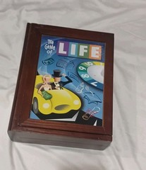 The Game Of Life Vintage Game Collection Wood Box Complete Used Nice With Wear.