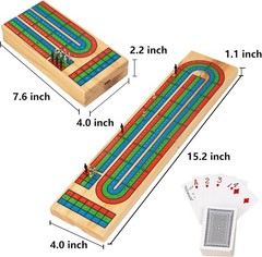 Cribbage Board Game Set w/Storage – Fun Table Game with Wooden Board for Adul…