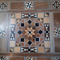 Mediterranean Backgammon & Checkers Set Marquetry Mother Of Pearl Inlay 20″