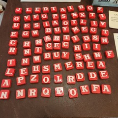 Vintage ANAGRAMS Parker Brothers Game Plastic Tiles, With Instructions RARE!