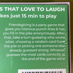 Friendsgiving Dinner Party Game for Family & Friends 4+ Players Ages 15+ Sealed