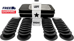 Left Right Center Dice Game Prime Set with 3 Dices + 40 Chips Left on Product