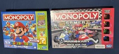 Super Mario Menopoly Bundle Set Of 2 Complete Games Used W/Bonus Characters