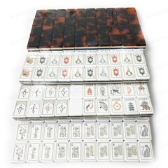 Tortoiseshell 4Layer Mahjong Tiles – American Set 160 Tiles – Beautiful!