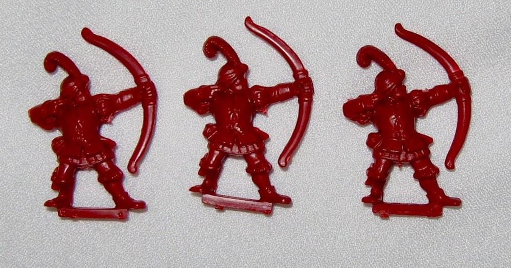 Battle Masters Board Game #4210 1992 ~ 3 IMPERIAL ARCHERS Warrior Bow & Arrow