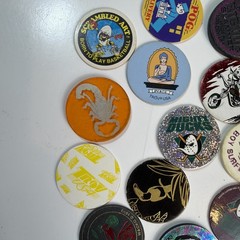 Lot Of 63 Pogs Slammers Solid Metal Plastic Cardboard Many Styles Big Value!!