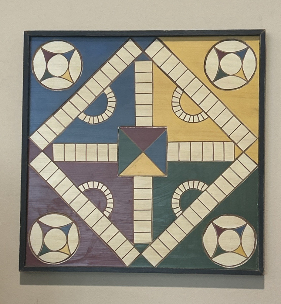 Vintage 2001 Tender Heart Treasure Parcheesi Board 11″ Square Game Board Decor