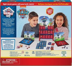 PAW Patrol 8 Games in 1 for Kids Checkers Tic Tac Toe Memory Match Bingo Go FIsh