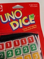 Vintage Uno Dice with Storage Pouch Mattel 1996 Brand New Factory Sealed T3