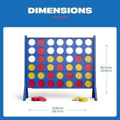 Connect 4 Oversized Edition Game – Giant Classic Four-In-A-Row Family Fun – Indo