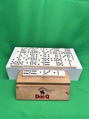 Vintage DON Q SERRALLES Quixote Rum Promotional Bakelite Domino SET Clean JAPAN