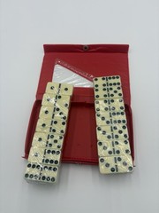 Dominoes Double Six Jumbo Ivory Set of 28- Brand New! In a snap case- One Pack