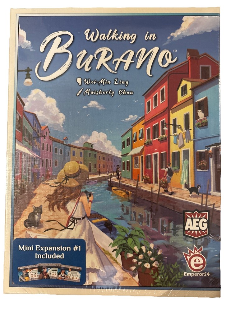 Walking In Burano Board Game. New Sealed.14+ 1-4 Players 20-40 Minutes.AEG NEW