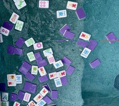 American Floating Mahjong Tile Set 160 Tiles Pool Ready Bag Dice Free Shipping