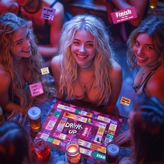 NETANICO Drinking Games,Leather Mat Drinking Board Game for Adults,Interactiv…