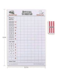 Mexican Train and Chicken Foot Dominoes Scorepad/Scoring Sheets 8.2 x 5.5 Inc…