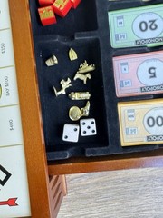 Monopoly Luxury Wooden Edition with Wood Game Board Premium Collectible