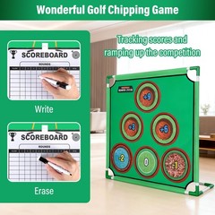 34 Pcs 3-in-1 Battle Golf Game Set with Stand & Club, Jumbo 32″ x32“ Chipping…