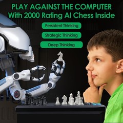 Talking Chess Academy Electronic Smart Game Board Set W/ Voice Pieces 1-2 Player
