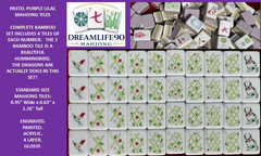 PASTEL PURPLE 4 Layer Acrylic Mahjong Tiles American Set 160 Tiles US SELLER!