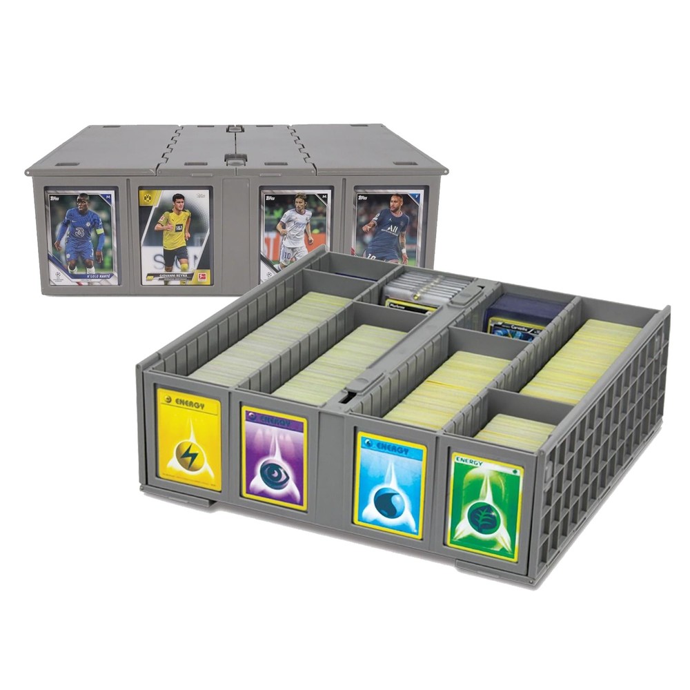 Card Storage Bin 2 Pack Gray Holds 3200 Cards Each BCW 1-CCB-3200 Collectible