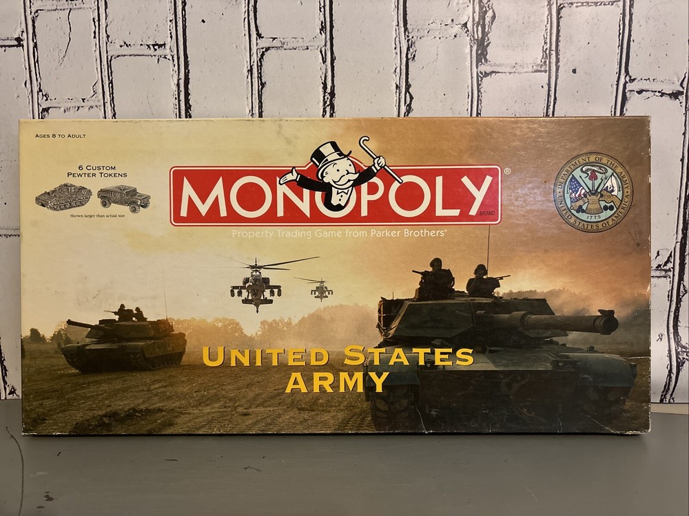Monopoly USA United States Army Edition 2002 Missing Original Hat