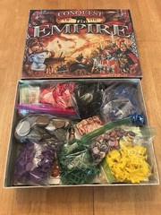 Conquest of the Empire Board Game Eagle Games Version 2005 Nearly Complete Figs