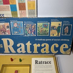 Vintage 1974 RATRACE Board Game Waddingtons House of Games Canada Missing Pieces