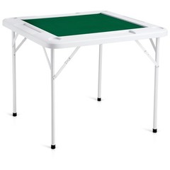 VEVOR Mahjong Table 4 Player Folding Card Table & Table Mat Cup Holder Chip Tray