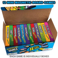 12 Pack Magnetic Travel Games for Kids Compact Road Trip Game Set