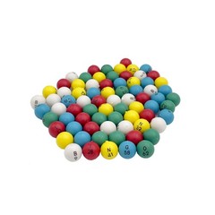 Plastic Bingo Balls 3/5 inch Multicolored,75 Count for Bingo Nights Raffles