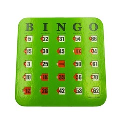 Shutter Slide Bingo Cards – 5 Pack Multi Color Extra Thick Stitched, Easy Rea…