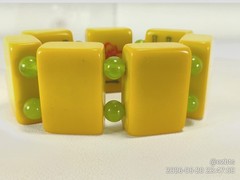 Green Glow ALL Bakelite Catalin MahJong Mah Jongg tiles Champion Bracelet