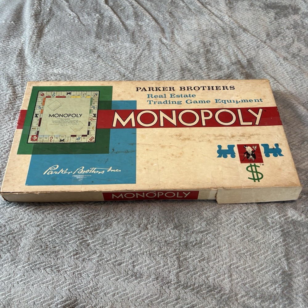 Vintage 1961 Monopoly Board Game Rare Original Old Complete