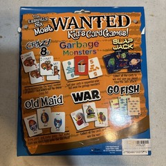 Regal Games Card Games for Kids – Go Fish, Crazy 8’s, Old Maid, Slap Jack, NEW