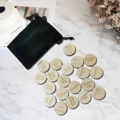 20Pcs Date Night Activity Tokens, Valentines Ideas Gifts for Couples, Funny Wood