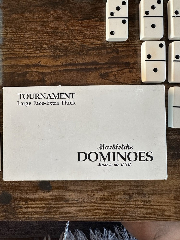 Tournament Large Face-Extra Thick Marblelike Dominoes By:Puremco #1632(Cotton)