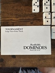 Tournament Large Face-Extra Thick Marblelike Dominoes By:Puremco #1632(Cotton)