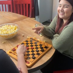 WE Games Traditional Red & Black Checkers Set, Solid Wood Board with Grooves