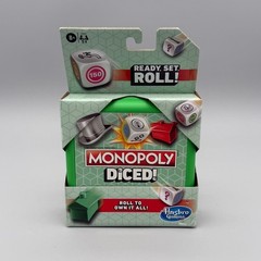 Monopoly Diced Hasbro Gaming Ready, Set, Roll Compact Edition Travel Game